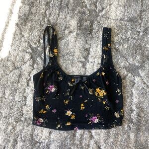Floral crop top tank